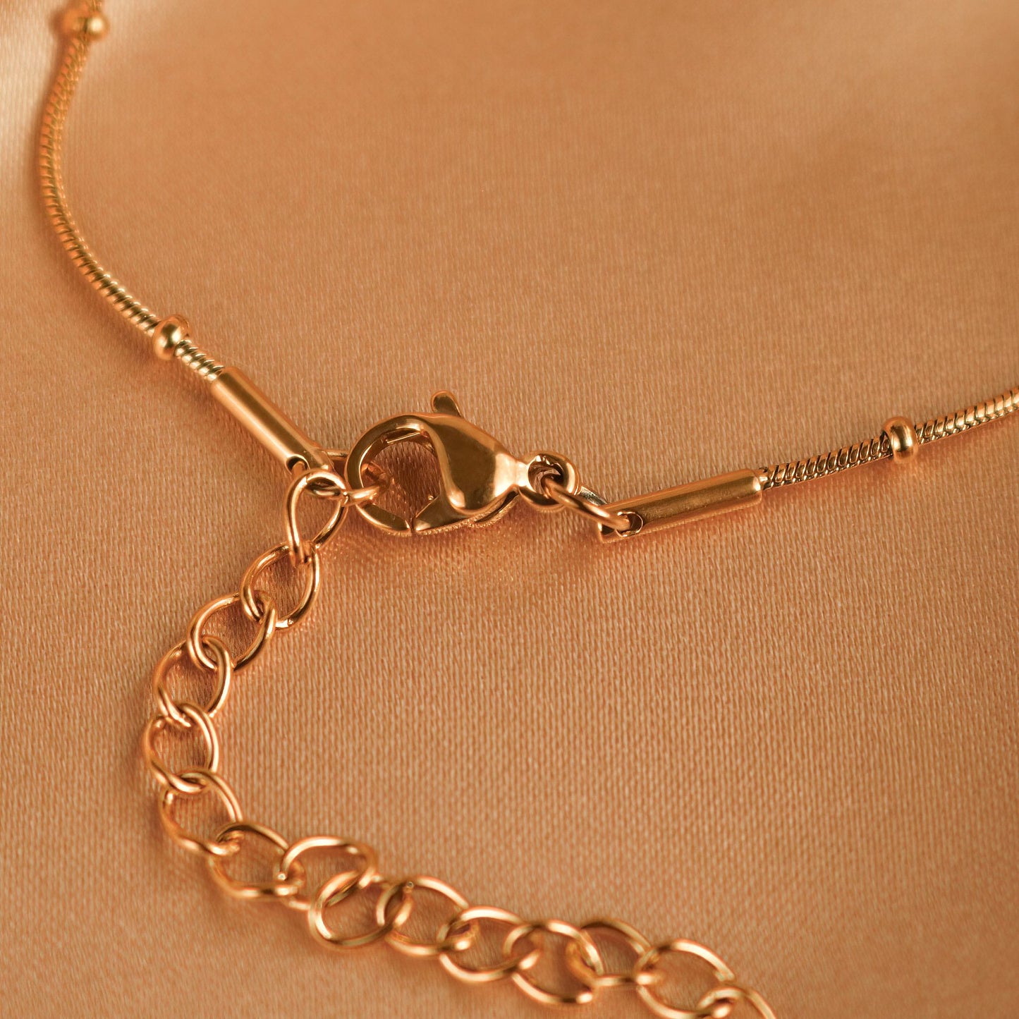 Blue Aurora Moonstone Pendant Bead Chain Necklace