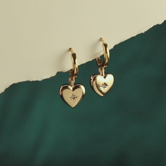 Starburst Heart Earrings