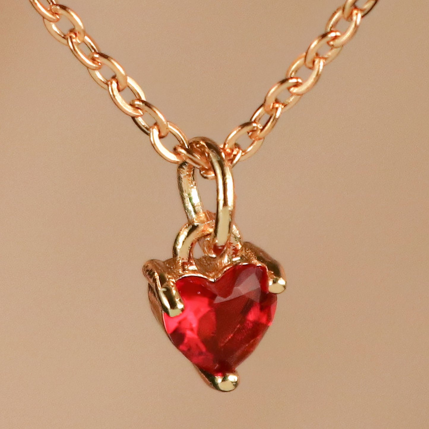 Ruby Heart Necklace