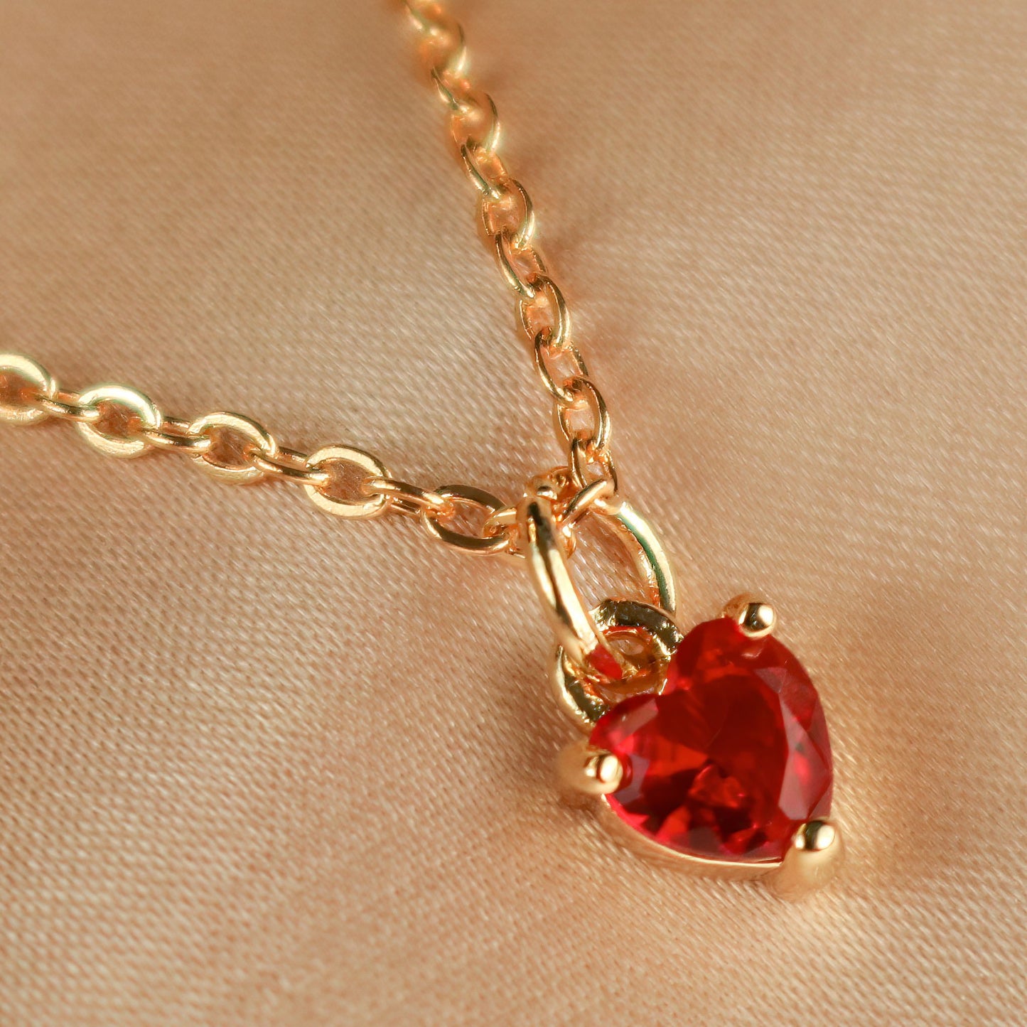 Ruby Heart Necklace