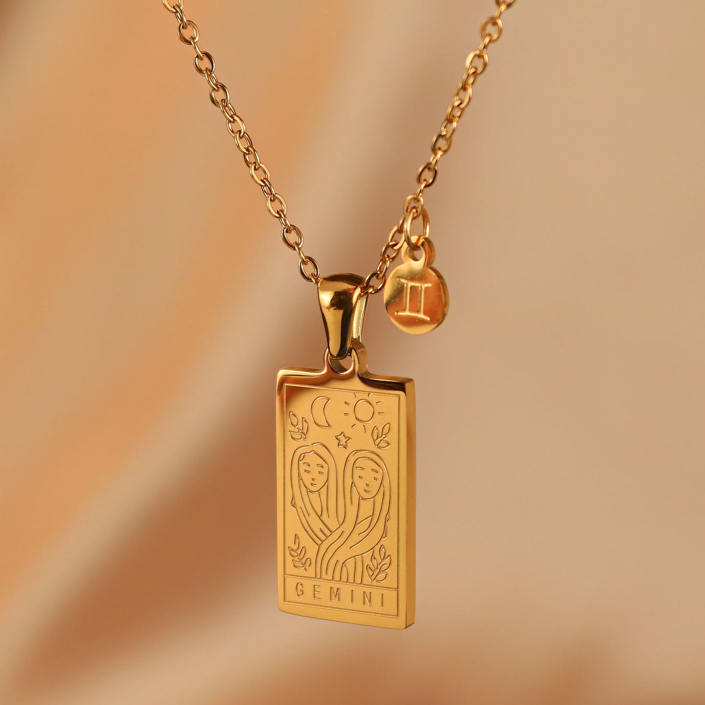 Zodiac Tarot Card Necklace