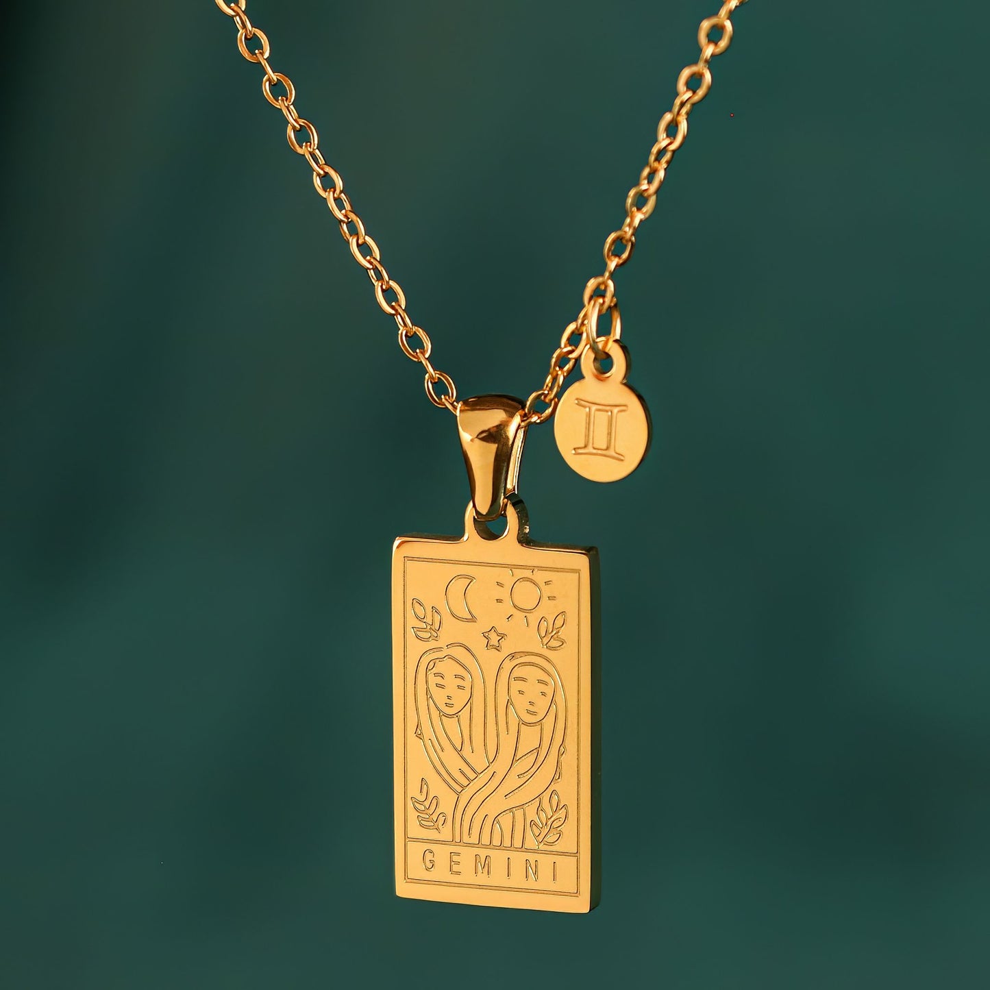 Zodiac Tarot Card Necklace