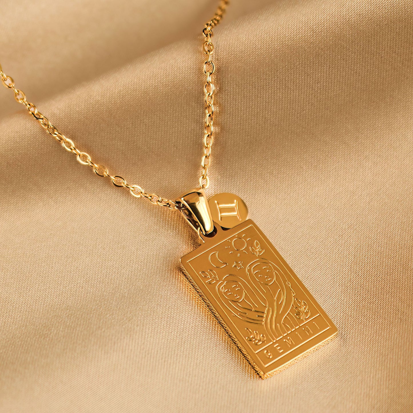 Zodiac Tarot Card Necklace