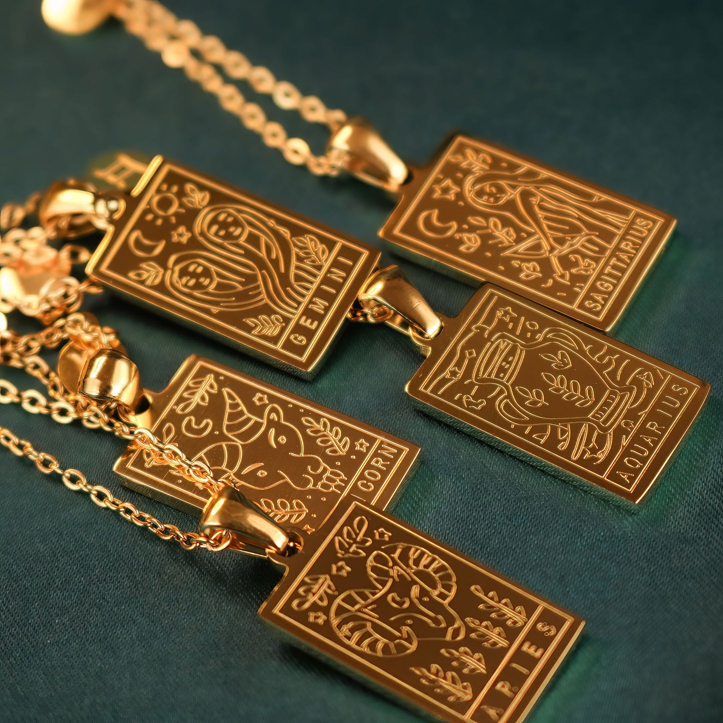 Zodiac Tarot Card Necklace